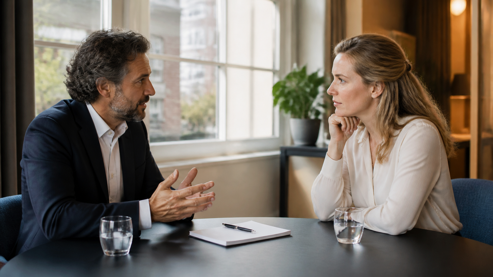 Zakelijke werktafel met notities en overzicht voor een klantvraag afbakenen voordat je aan de oplossing begint
